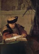 Jean Baptiste Simeon Chardin Reading philosopher oil